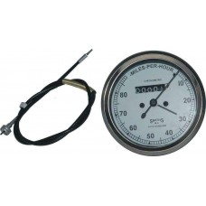 New Replica White Smith Speedometer 0-80MPH +54"Cable Bsa Norton Triumph Bullet