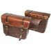 Saddle Bag & Tool Bag Set For Royal Enfield Bullet Classic Reborn Rusty Leather