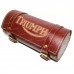 Tool Roll Bag For Triumph Motorcycle Engraved Oxblood Red Leather