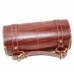 Tool Roll Bag For Indian Motorcycle Engraved Oxblood Red Leather