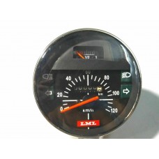 New Vespa Speedometer / Tacho Schwarz Bis 120Km/H Vespa Px Lusso 80-200