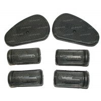 Fuel Tank Knee Pad & Footrest Rubber Set For Royal Enfield Bullet Early Model