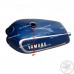 For Yamaha Rx100 Rx125 Blue Petrol Fuel Tank With Lid Cap & Tap